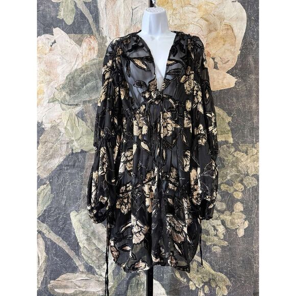New Free People Velvet Juliet Kimono OS - Picture 6 of 9